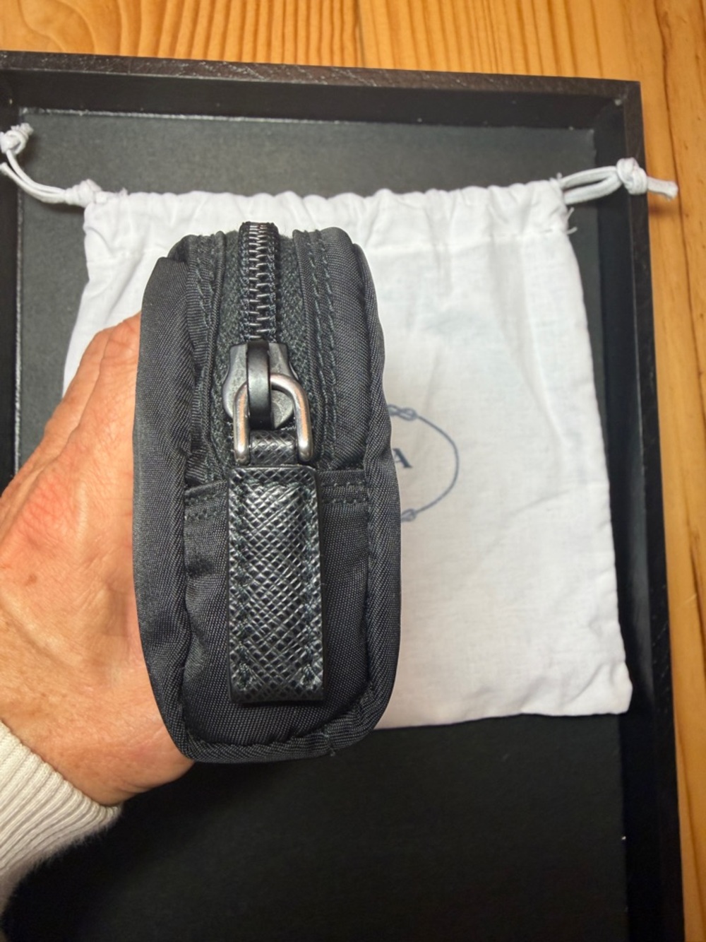 Prada Micro Black Nylon Pouch - Picture 3 of 16